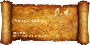 Juriga Anton névjegykártya